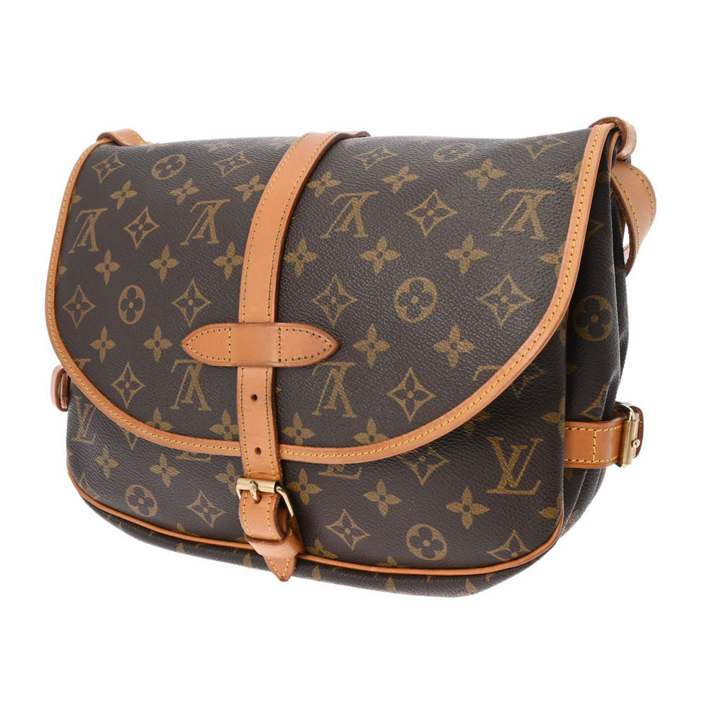 LOUIS VUITTON Monogram Saumur Brown Canvas Shoulder Bag - Picture 2 of 11